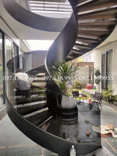 Mẫu cầu thang xoắn ốc MS17 - Đỉnh cao nghệ thuật trong thiết kế nội thất